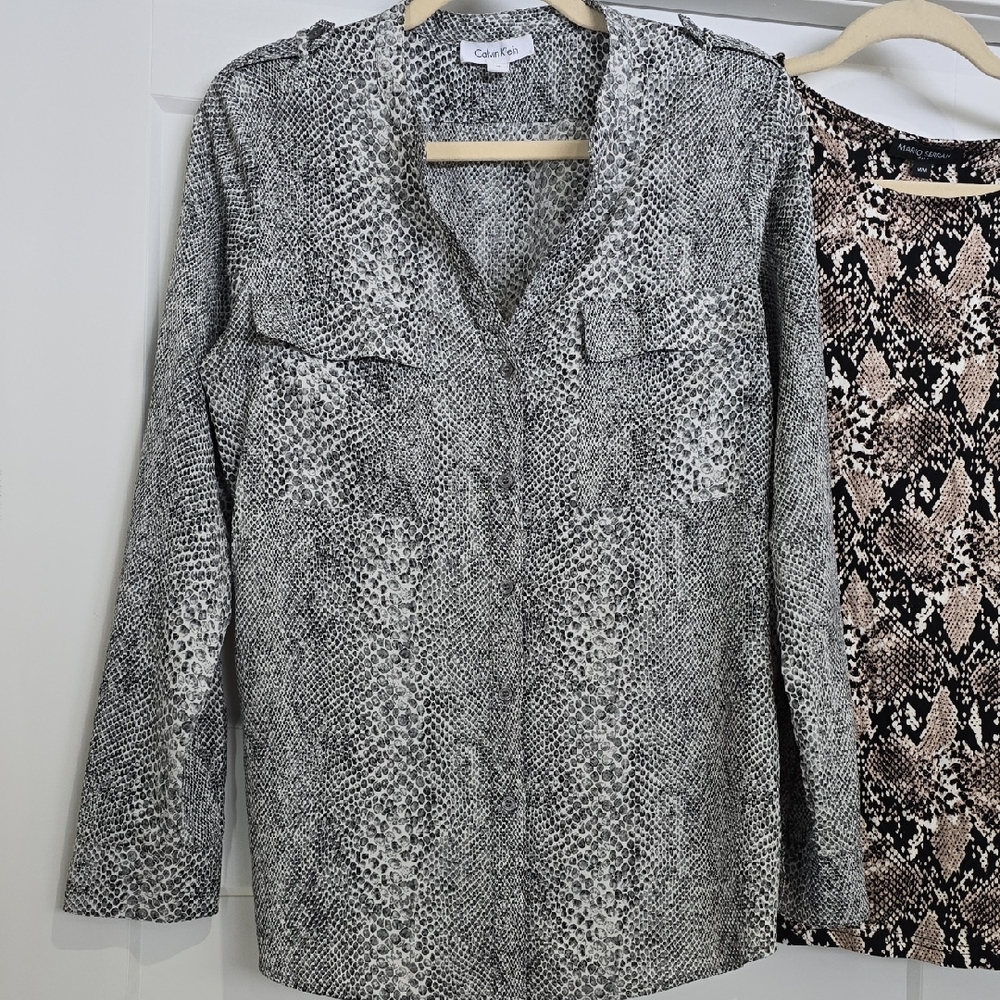 Calvin Klein Monochrome Snakeskin Top